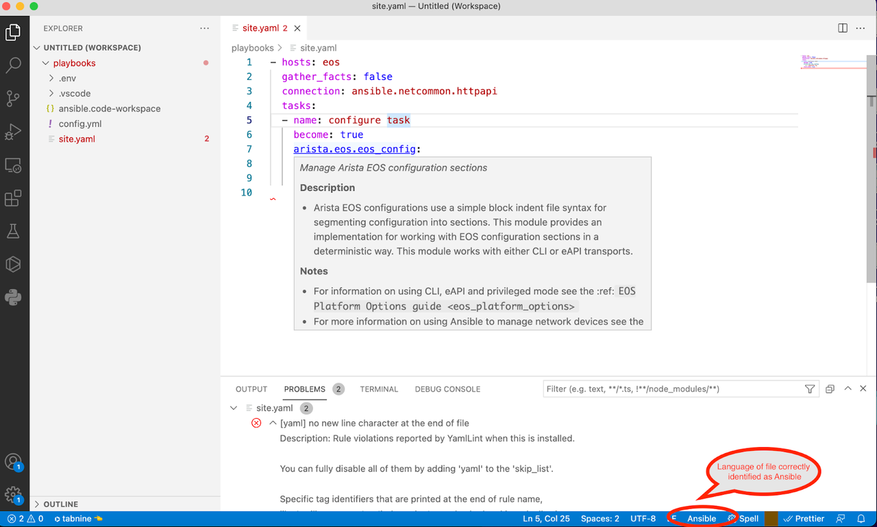 vscode extension screenshot